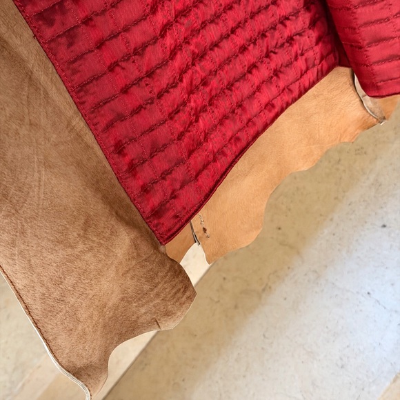 Vintage Italian Elegant Women's LONG Tan Suede Coat - Picture 10 of 16